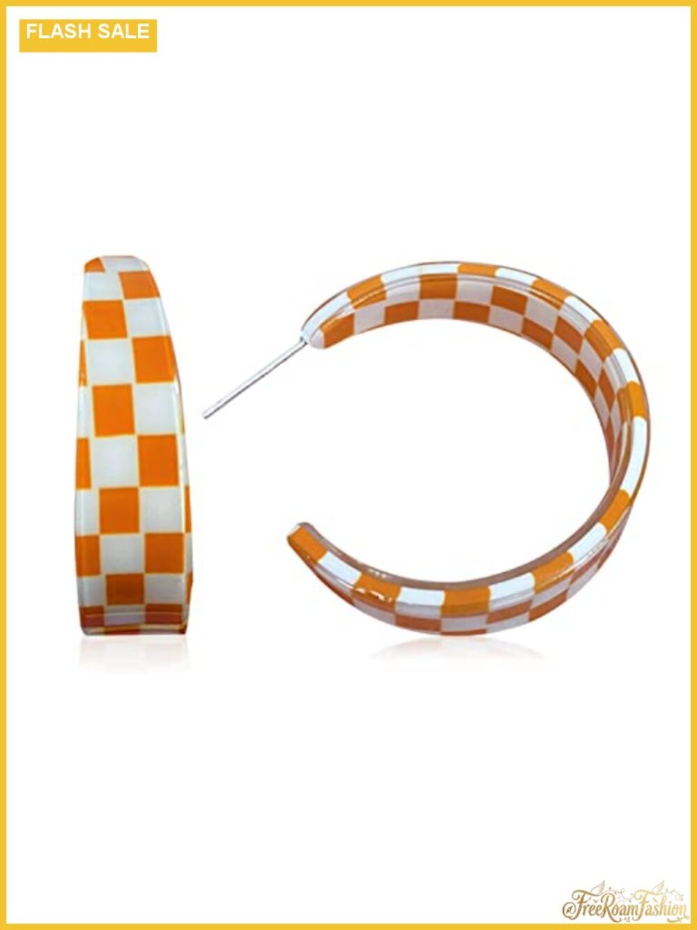 Acrylic C Shaped Dangle Drop Earrings Geometric Hoop Statement Jewelry